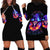 Fire Witch Skull Hoodie Dress In My Defense The Moon Was Full And I Was Left Unsupervided - Wonder Print Shop