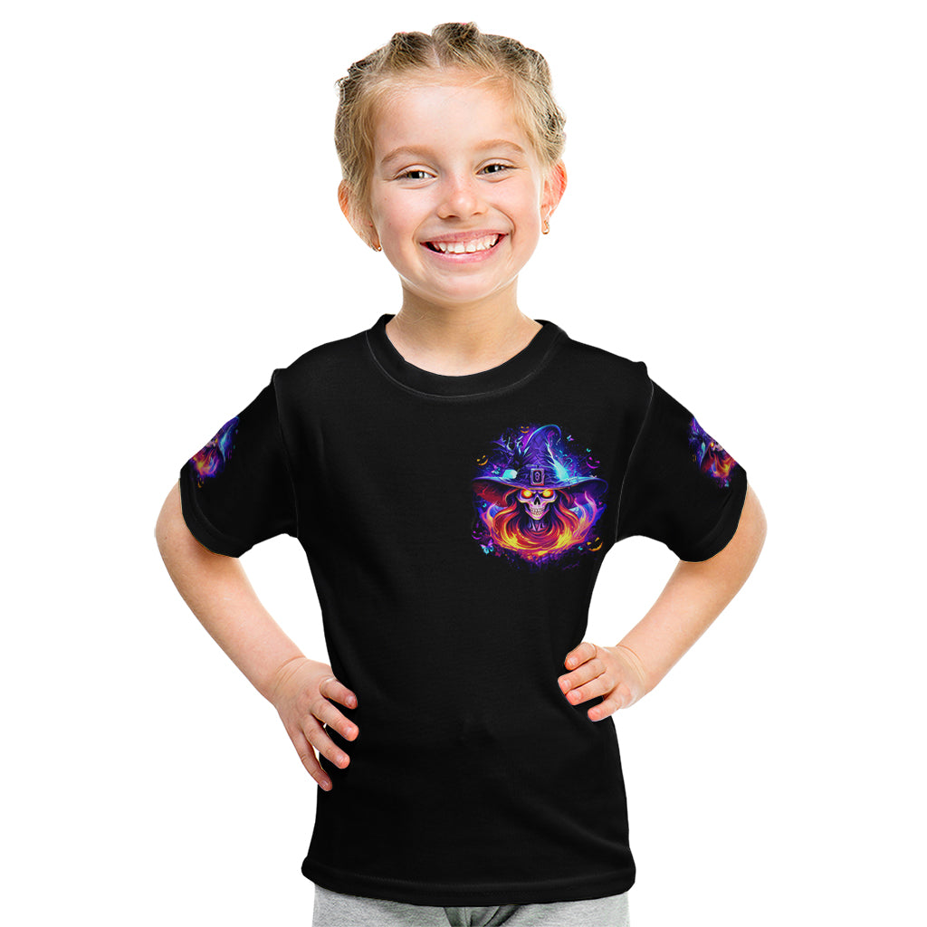 Fire Witch Skull Kid T Shirt In My Defense The Moon Was Full And I Was Left Unsupervided - Wonder Print Shop