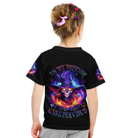 Fire Witch Skull Kid T Shirt In My Defense The Moon Was Full And I Was Left Unsupervided - Wonder Print Shop