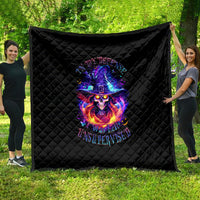 Fire Witch Skull Quilt In My Defense The Moon Was Full And I Was Left Unsupervided - Wonder Print Shop