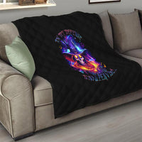 Fire Witch Skull Quilt In My Defense The Moon Was Full And I Was Left Unsupervided - Wonder Print Shop