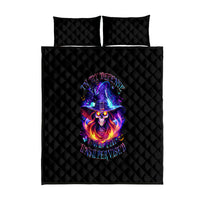 Fire Witch Skull Quilt Bed Set In My Defense The Moon Was Full And I Was Left Unsupervided - Wonder Print Shop