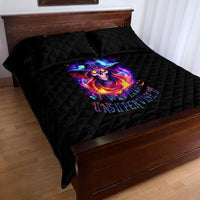 Fire Witch Skull Quilt Bed Set In My Defense The Moon Was Full And I Was Left Unsupervided - Wonder Print Shop