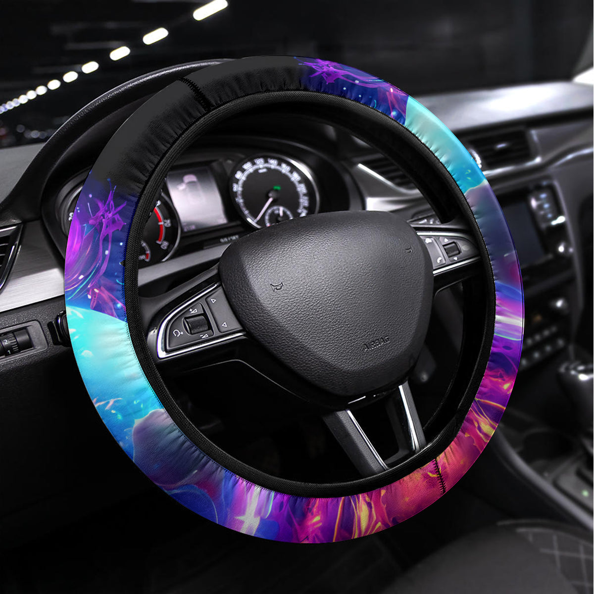 Fire Witch Skull Steering Wheel Cover In My Defense The Moon Was Full And I Was Left Unsupervided - Wonder Print Shop