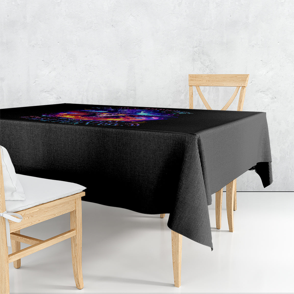 Fire Witch Skull Tablecloth In My Defense The Moon Was Full And I Was Left Unsupervided - Wonder Print Shop