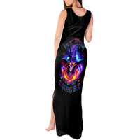Fire Witch Skull Tank Maxi Dress In My Defense The Moon Was Full And I Was Left Unsupervided - Wonder Print Shop