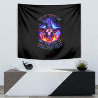 Fire Witch Skull Tapestry In My Defense The Moon Was Full And I Was Left Unsupervided - Wonder Print Shop
