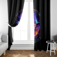 Fire Witch Skull Window Curtain In My Defense The Moon Was Full And I Was Left Unsupervided - Wonder Print Shop