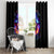 Fire Witch Skull Window Curtain In My Defense The Moon Was Full And I Was Left Unsupervided - Wonder Print Shop