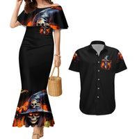 Witch Skull Couples Matching Mermaid Dress and Hawaiian Shirt It's Hocus Pocus Time Witches - Wonder Print Shop