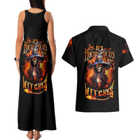 Witch Skull Couples Matching Tank Maxi Dress and Hawaiian Shirt It's Hocus Pocus Time Witches - Wonder Print Shop