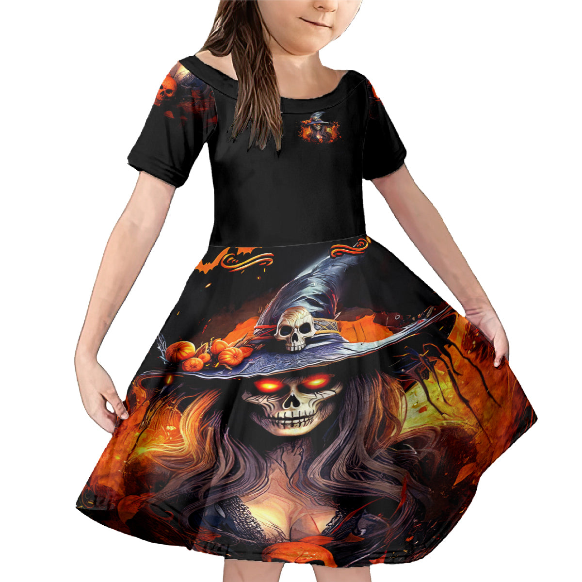 Witch Skull Family Matching Mermaid Dress and Hawaiian Shirt It's Hocus Pocus Time Witches - Wonder Print Shop