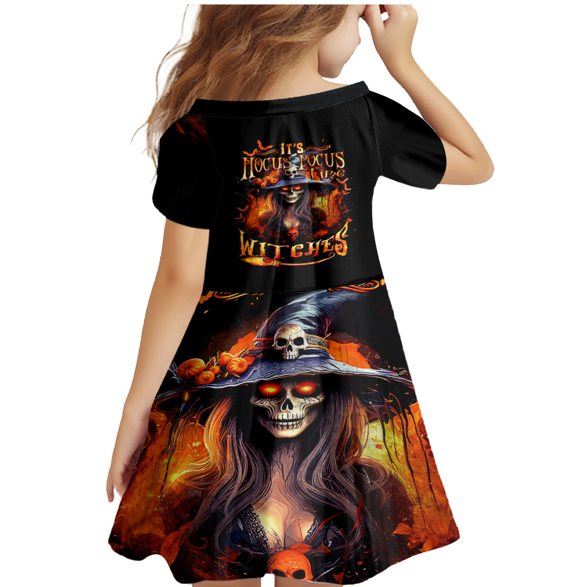 Witch Skull Family Matching Mermaid Dress and Hawaiian Shirt It's Hocus Pocus Time Witches - Wonder Print Shop
