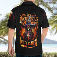 Witch Skull Hawaiian Shirt It's Hocus Pocus Time Witches - Wonder Print Shop