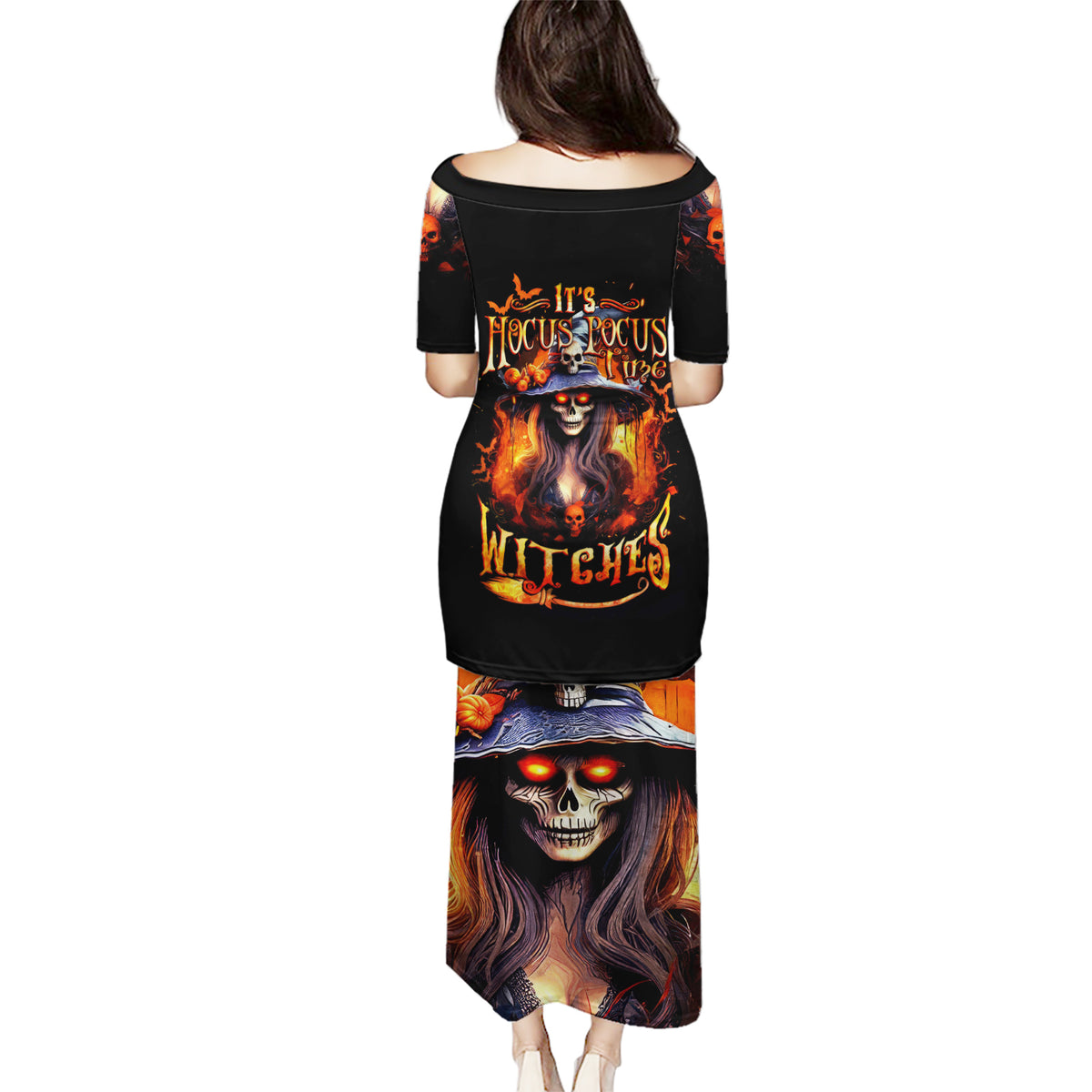Witch Skull Puletasi It's Hocus Pocus Time Witches - Wonder Print Shop