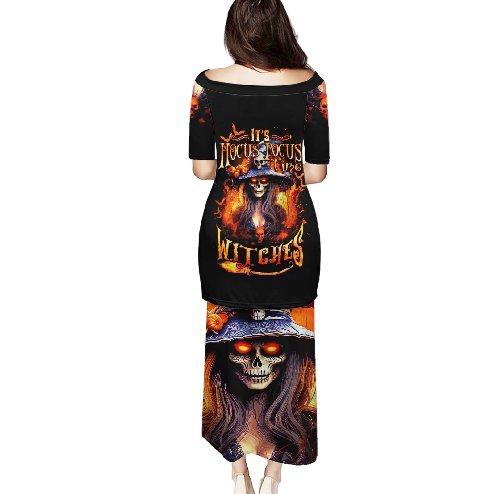Witch Skull Puletasi It's Hocus Pocus Time Witches - Wonder Print Shop