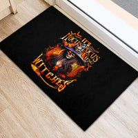Witch Skull Rubber Doormat It's Hocus Pocus Time Witches - Wonder Print Shop