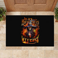 Witch Skull Rubber Doormat It's Hocus Pocus Time Witches - Wonder Print Shop