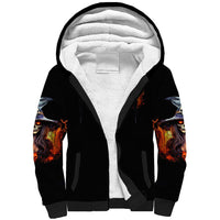 Witch Skull Sherpa Hoodie It's Hocus Pocus Time Witches - Wonder Print Shop
