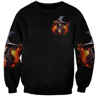Witch Skull Sweatshirt It's Hocus Pocus Time Witches - Wonder Print Shop