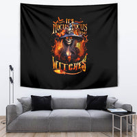 Witch Skull Tapestry It's Hocus Pocus Time Witches - Wonder Print Shop