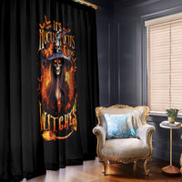 Witch Skull Window Curtain It's Hocus Pocus Time Witches - Wonder Print Shop