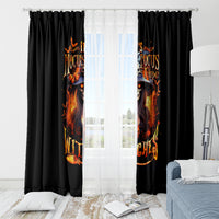 Witch Skull Window Curtain It's Hocus Pocus Time Witches - Wonder Print Shop