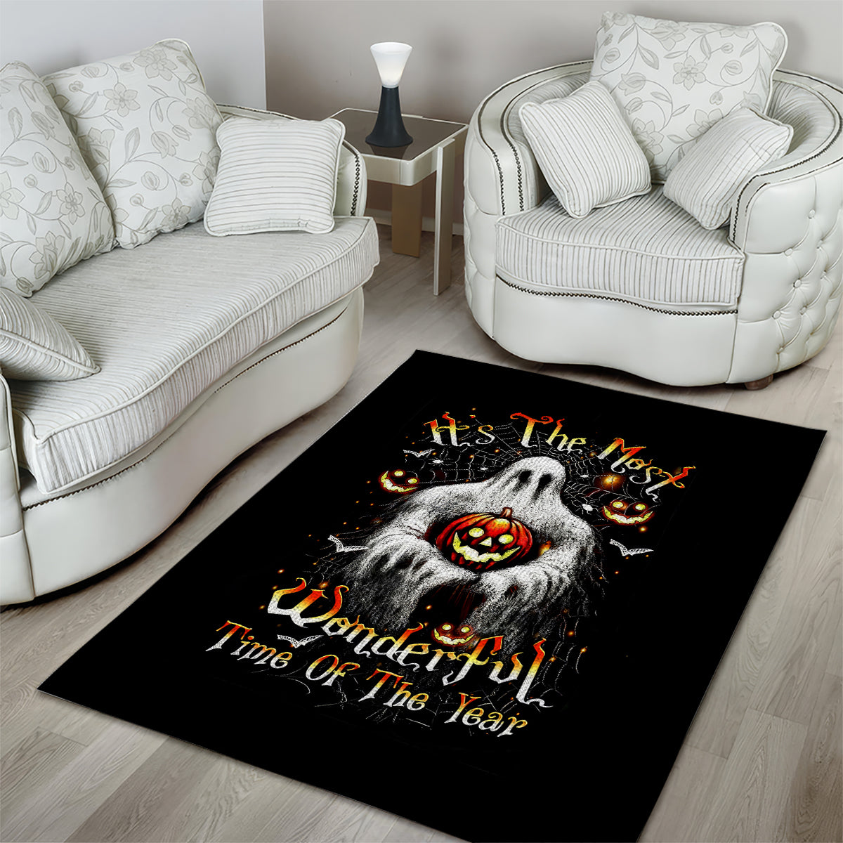 Ghost Halloween Area Rug It's The Most Wonderfull Time Of The Year - Wonder Print Shop