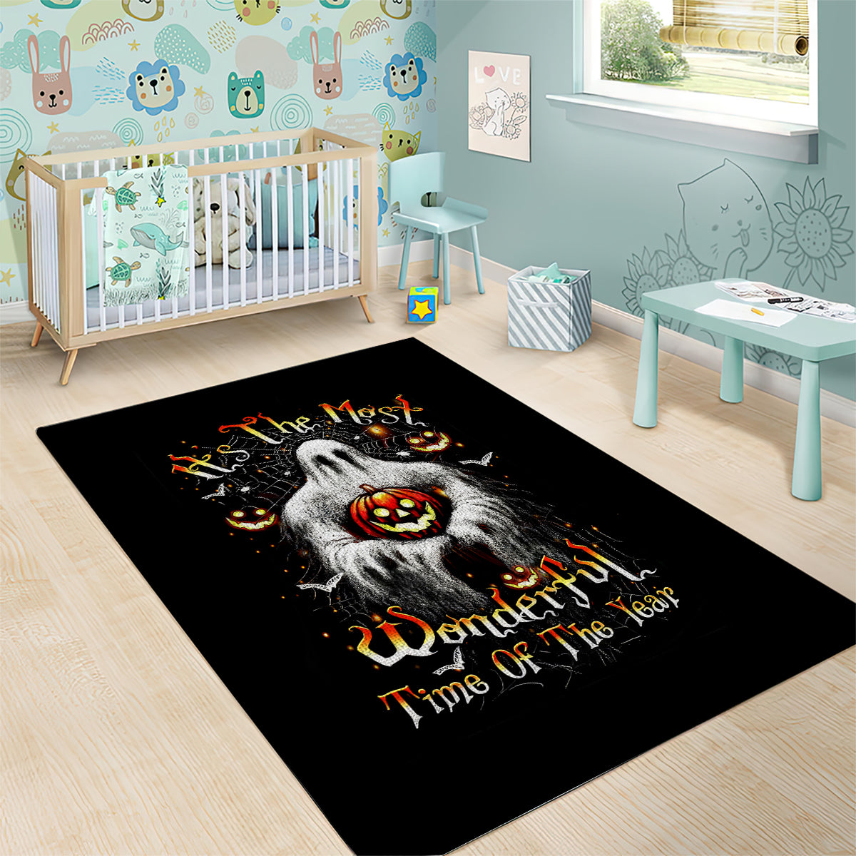 Ghost Halloween Area Rug It's The Most Wonderfull Time Of The Year - Wonder Print Shop