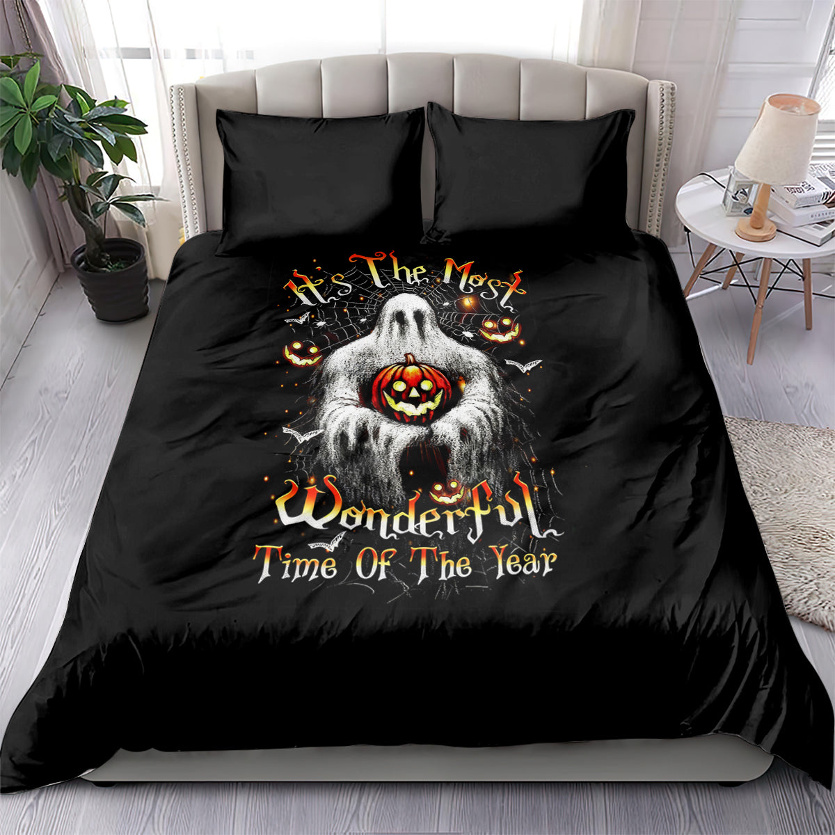 Ghost Halloween Bedding Set It's The Most Wonderfull Time Of The Year - Wonder Print Shop