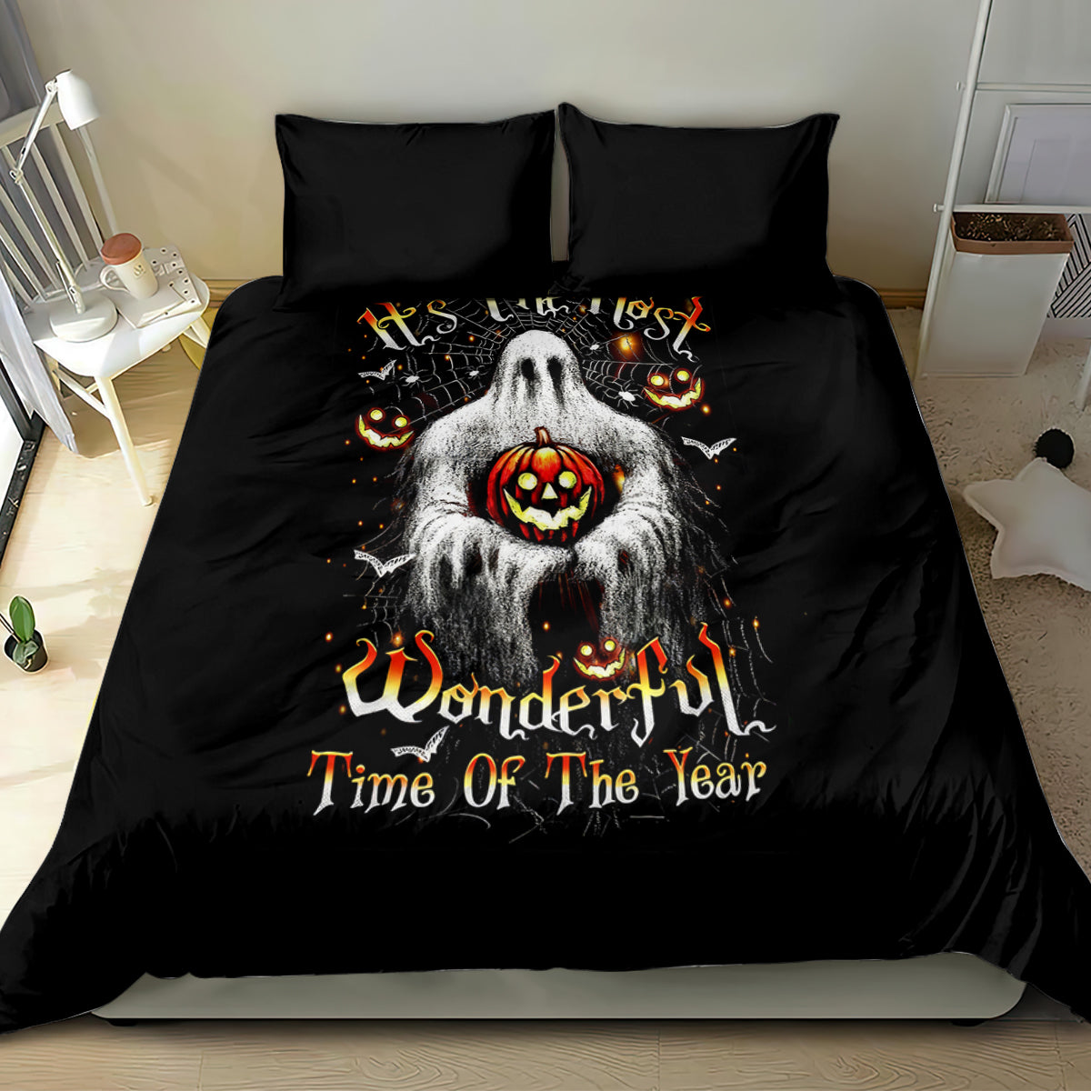 Ghost Halloween Bedding Set It's The Most Wonderfull Time Of The Year - Wonder Print Shop
