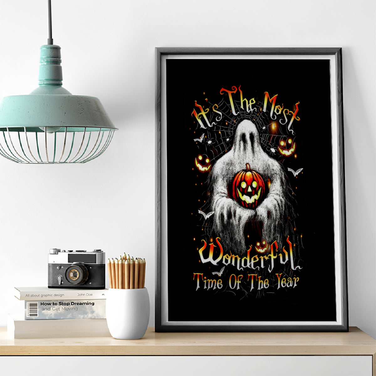 Ghost Halloween Canvas Wall Art It's The Most Wonderfull Time Of The Year - Wonder Print Shop