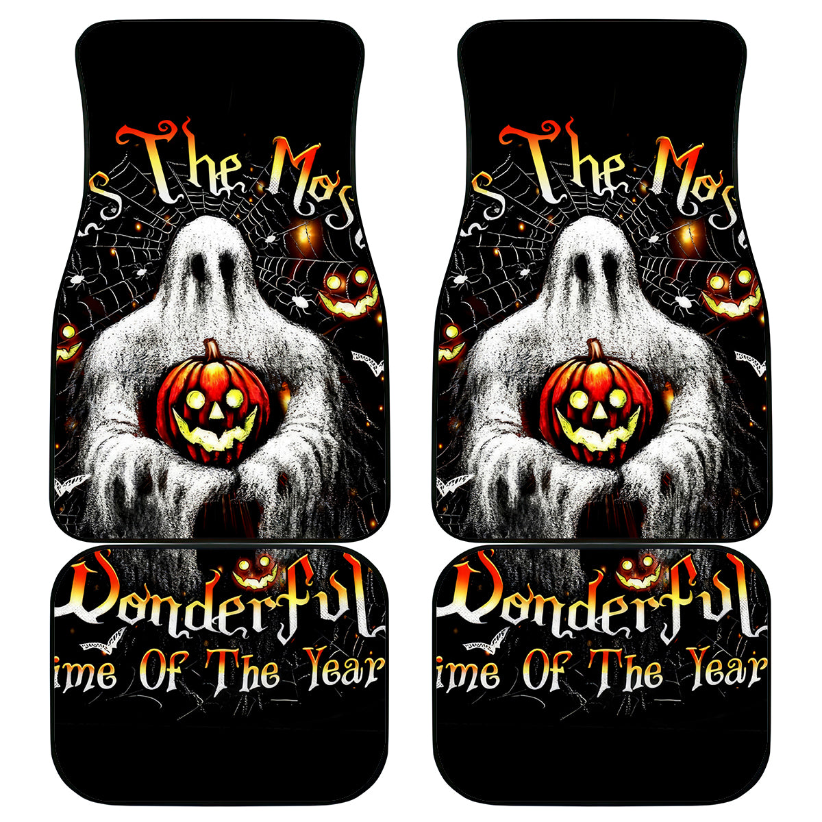 Ghost Halloween Car Mats It's The Most Wonderfull Time Of The Year - Wonder Print Shop