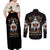 Ghost Halloween Couples Matching Off Shoulder Maxi Dress and Long Sleeve Button Shirt It's The Most Wonderfull Time Of The Year - Wonder Print Shop