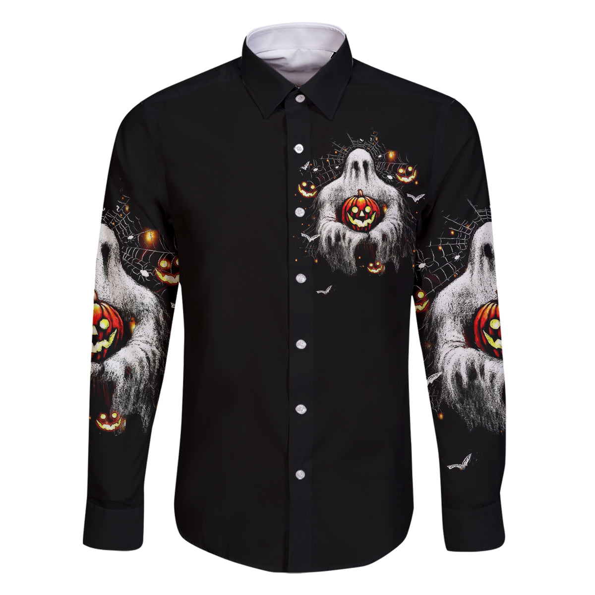 Ghost Halloween Family Matching Off Shoulder Maxi Dress and Hawaiian Shirt It's The Most Wonderfull Time Of The Year - Wonder Print Shop