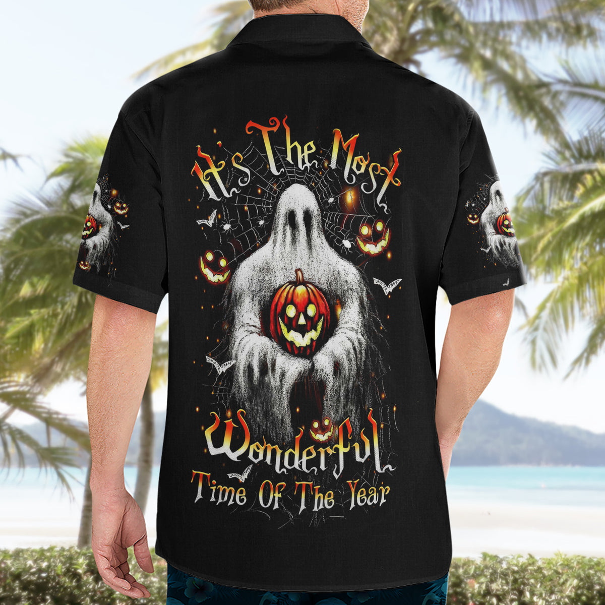 Ghost Halloween Hawaiian Shirt It's The Most Wonderfull Time Of The Year - Wonder Print Shop