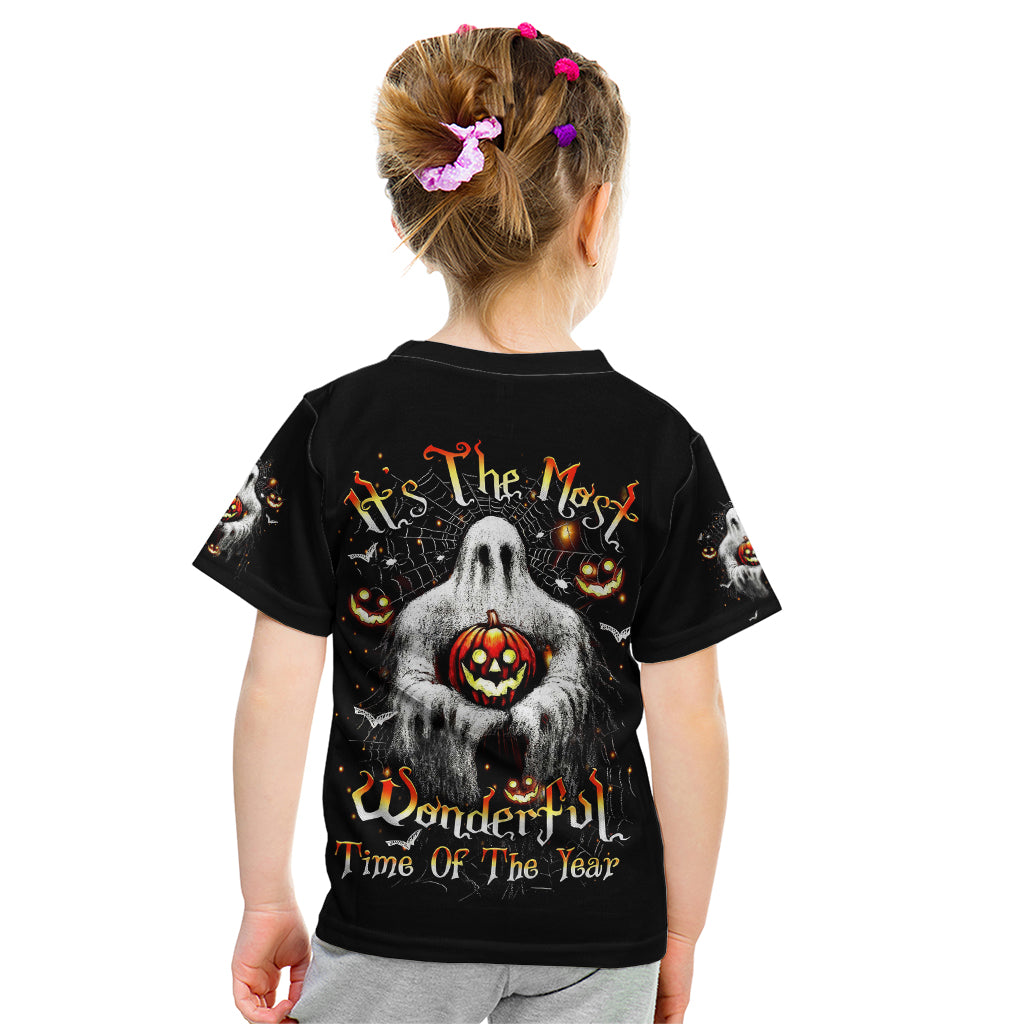 Ghost Halloween Kid T Shirt It's The Most Wonderfull Time Of The Year - Wonder Print Shop