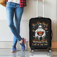 Ghost Halloween Luggage Cover It's The Most Wonderfull Time Of The Year - Wonder Print Shop