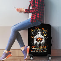 Ghost Halloween Luggage Cover It's The Most Wonderfull Time Of The Year - Wonder Print Shop