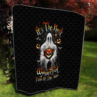 Ghost Halloween Quilt It's The Most Wonderfull Time Of The Year - Wonder Print Shop