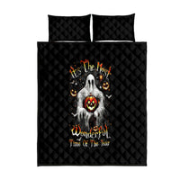 Ghost Halloween Quilt Bed Set It's The Most Wonderfull Time Of The Year - Wonder Print Shop