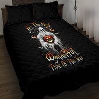 Ghost Halloween Quilt Bed Set It's The Most Wonderfull Time Of The Year - Wonder Print Shop