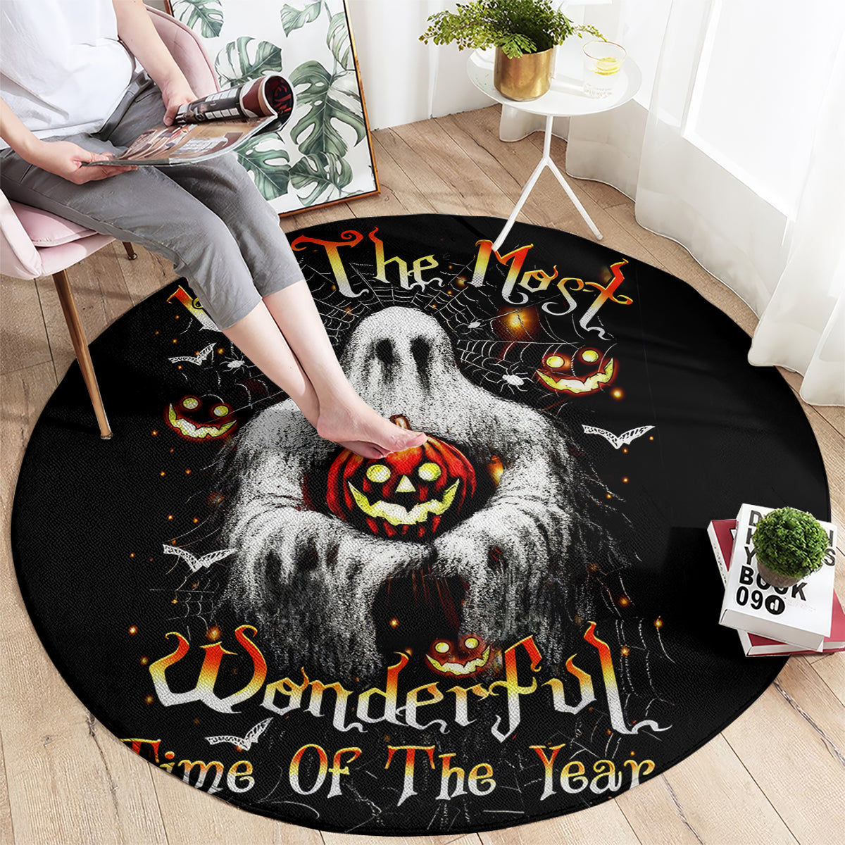ghost-halloween-round-carpet-its-the-most-wonderfull-time-of-the-year