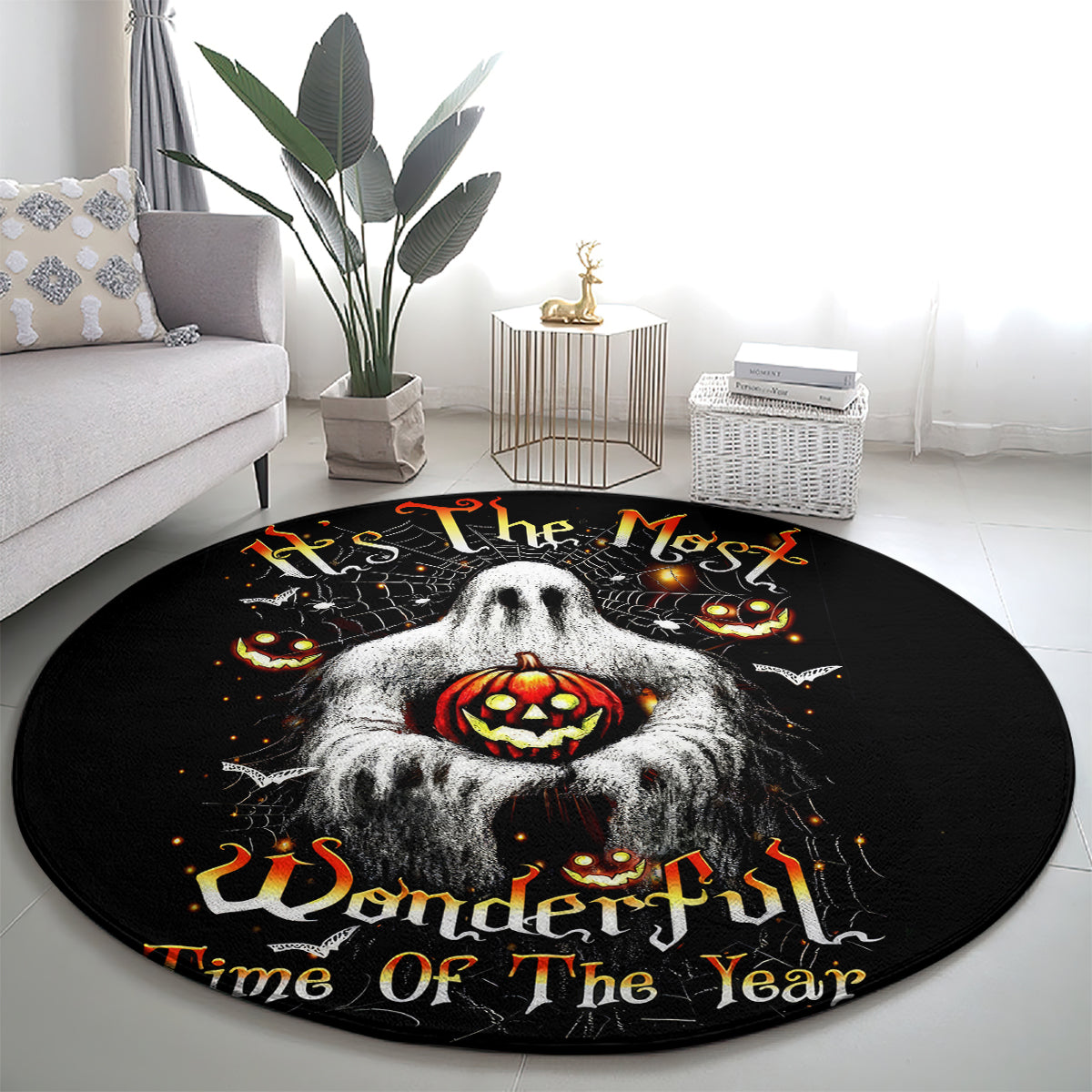ghost-halloween-round-carpet-its-the-most-wonderfull-time-of-the-year