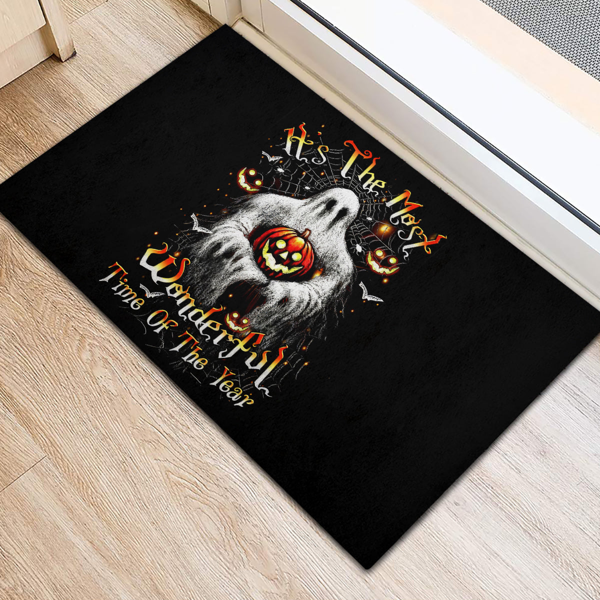 Ghost Halloween Rubber Doormat It's The Most Wonderfull Time Of The Year - Wonder Print Shop