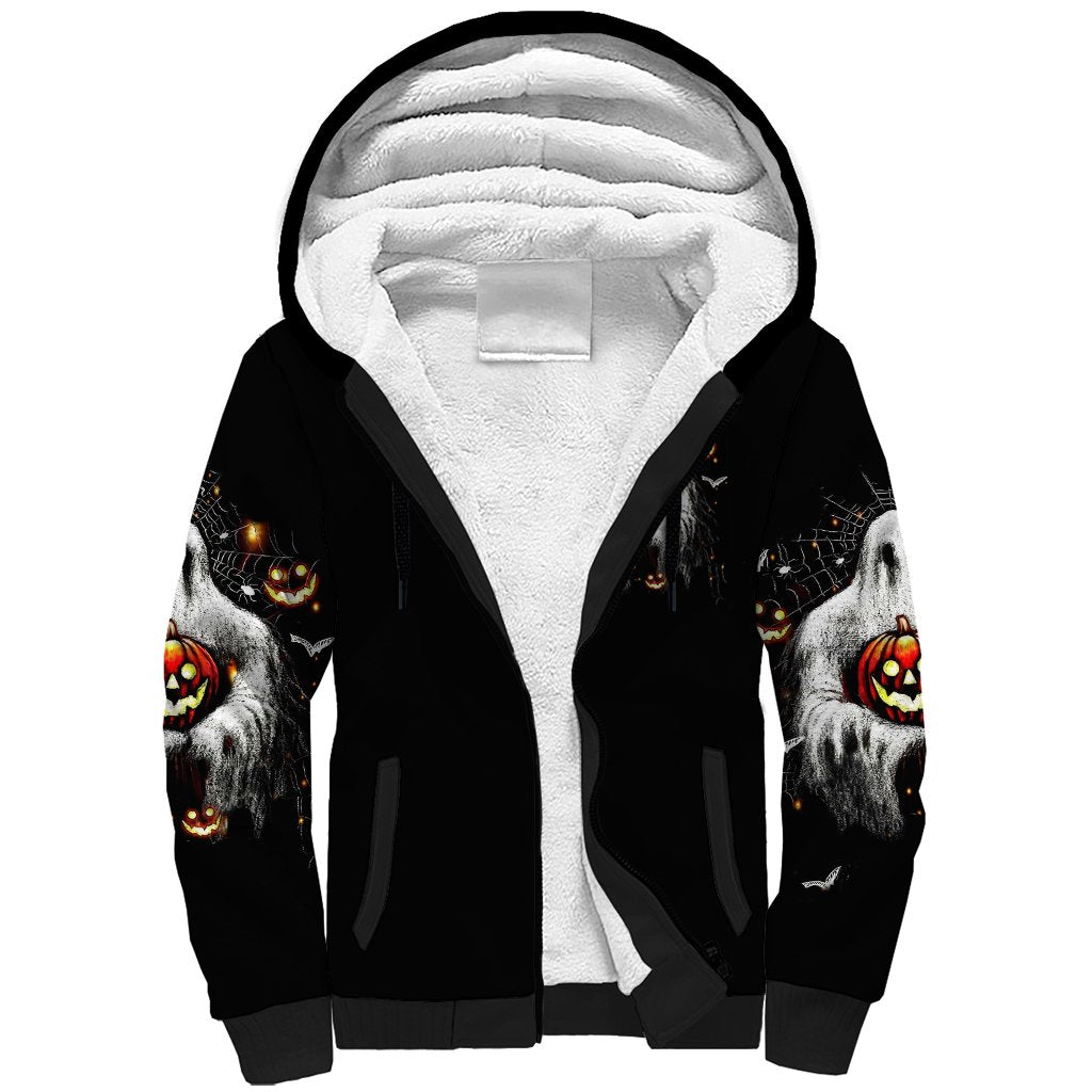 Ghost Halloween Sherpa Hoodie It's The Most Wonderfull Time Of The Year - Wonder Print Shop