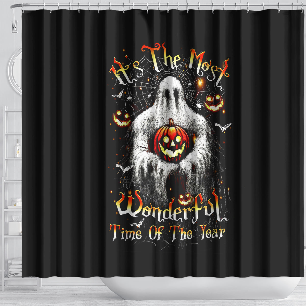 ghost-halloween-shower-curtain-its-the-most-wonderfull-time-of-the-year