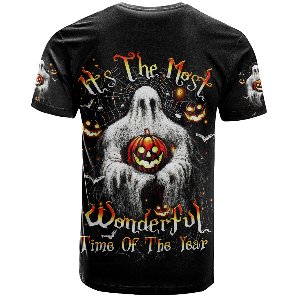 Ghost Halloween T Shirt It's The Most Wonderfull Time Of The Year - Wonder Print Shop