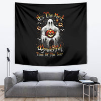 Ghost Halloween Tapestry It's The Most Wonderfull Time Of The Year - Wonder Print Shop