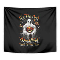 Ghost Halloween Tapestry It's The Most Wonderfull Time Of The Year - Wonder Print Shop